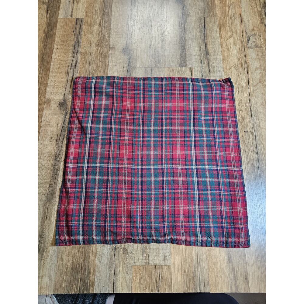 Pottery Barn Lynbrook Tartan Plaid Pillow Cover 20x20 Cotton Linen Blend